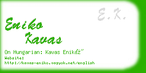 eniko kavas business card
